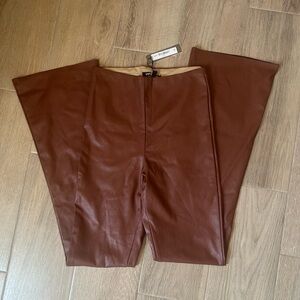 Steve Madden Brown Faux Leather Pants